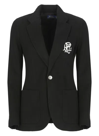 POLO RALPH LAUREN POLO RALPH LAUREN TAILORED BLACK COTTON AND VISCOSE BLAZER