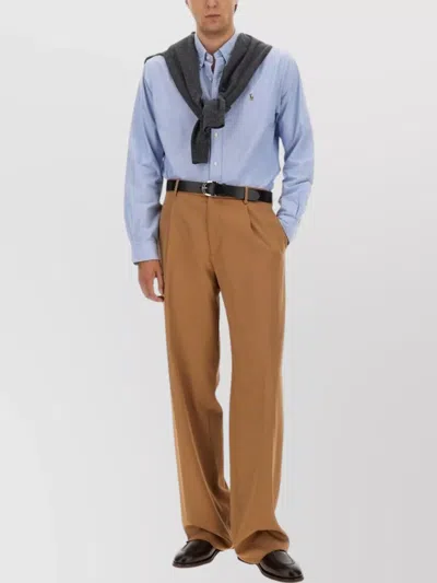 Polo Ralph Lauren Tailored Button-down Collar Shirt In Blue