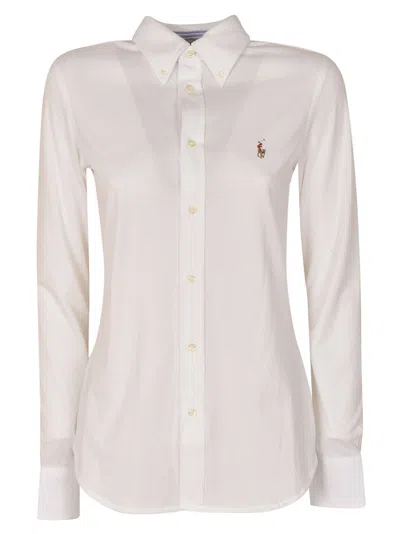 Polo Ralph Lauren Tailored Button-down Long Sleeve Knit In White
