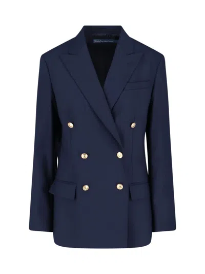POLO RALPH LAUREN TAILORED DOUBLE-BREASTED JACKET WITH GOLD BUTTONS
