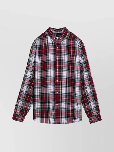POLO RALPH LAUREN TAILORED FIT CHECKERED BUTTON DOWN SHIRT