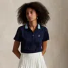 Polo Ralph Lauren Tailored Fit Jersey Polo Shirt In Rfd Navy/tiller Green Mul