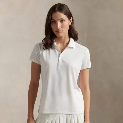 Polo Ralph Lauren Tailored Fit Piqué Polo Shirt In Ceramic White
