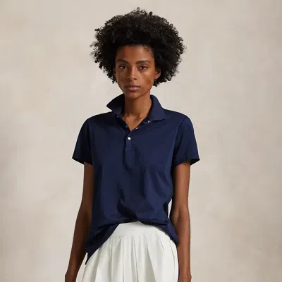 Polo Ralph Lauren Tailored Fit Piqué Polo Shirt In Refined Navy