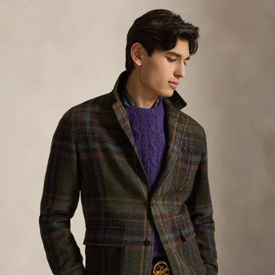 Polo Ralph Lauren Tailored Fit Plaid Tweed Sport Coat In Loden Multi