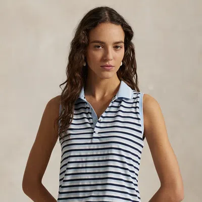 Polo Ralph Lauren Tailored Fit Sleeveless Polo Shirt In Cld Spr/rfd Nvy Multi Str