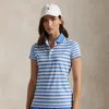 Polo Ralph Lauren Tailored Fit Stretch Jersey Polo Shirt In Summer Blue/ceramic White