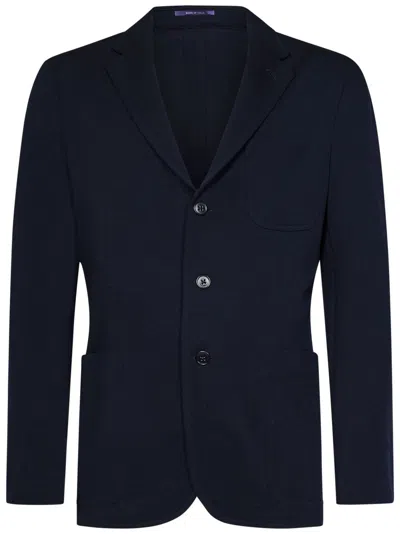 Polo Ralph Lauren Tailored Fit Wool Jersey Blazer In Blue