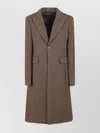 Polo Ralph Lauren Herringbone Single-breasted Coat In Brown