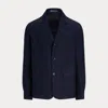 Polo Ralph Lauren Tailored Linen-cotton Herringbone Jacket In Navy