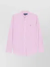 Polo Ralph Lauren Tailored Shirt With Button-down Collar And Long Sleeves In Pink