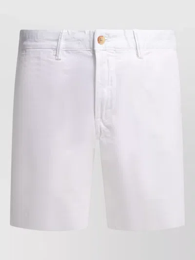 Polo Ralph Lauren Tailored Shorts Belt Loops Back Front Pockets In White