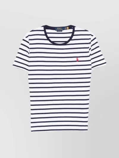 Polo Ralph Lauren Tailored Slim-fit Striped T-shirt In White