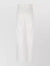 Polo Ralph Lauren Tailored Straight Leg Trousers Back Pockets In White