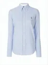 Polo Ralph Lauren Tailored Stripe Button-up Shirt With Pointed Collar In White