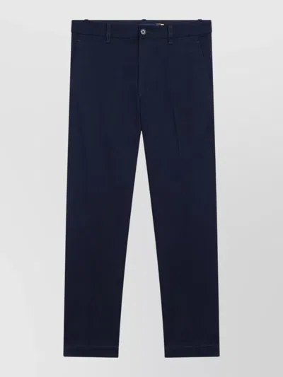 Polo Ralph Lauren Tailored Trousers Belt Loops Side Back Pockets In Blue