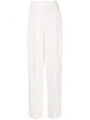 Polo Ralph Lauren Tailored Wide-leg Trousers In White