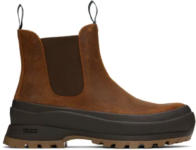 Polo Ralph Lauren Tan Logan Chelsea Boots In Teak