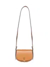 Polo Ralph Lauren Tan Mini Saddle Polo Id Crossbody Bag In Brown