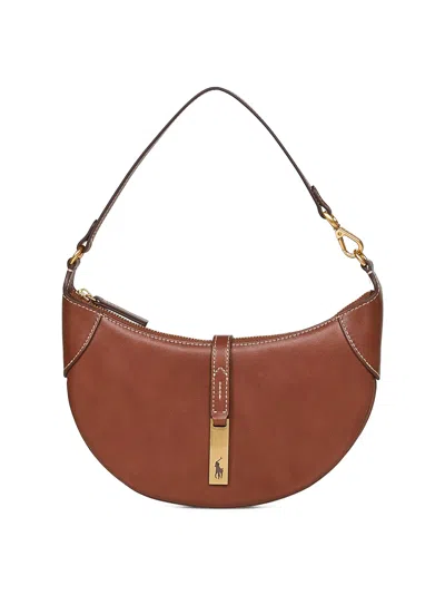 Polo Ralph Lauren Tan Polo Id Mini Shoulder Bag In Brown