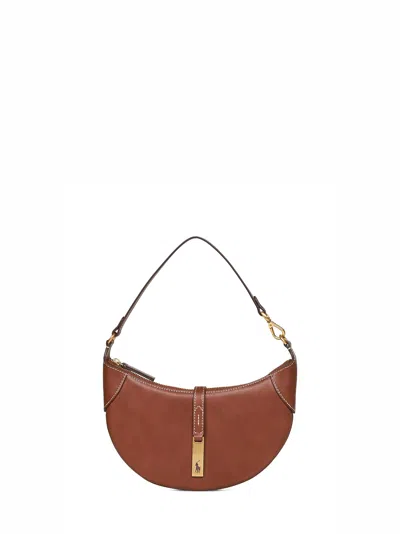 Polo Ralph Lauren Tan Polo Id Mini Shoulder Bag In Brown