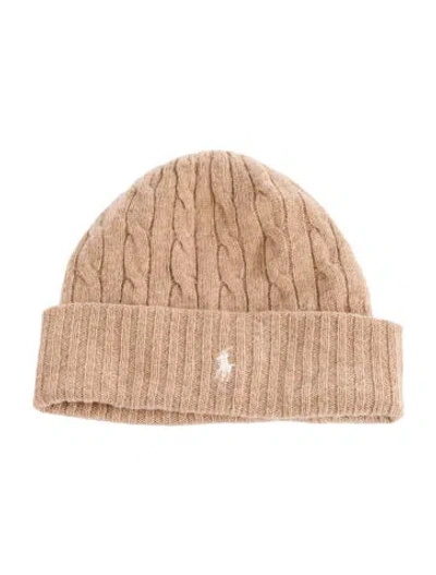 Pre-owned Polo Ralph Lauren Tan Wool  Beanie In Brown