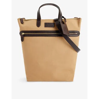 Polo Ralph Lauren Brand-patch Canvas Tote Bag In Brown