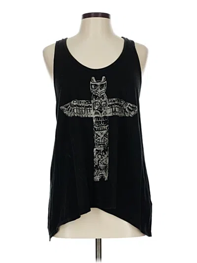 Pre-owned Polo Ralph Lauren Tank Top Black Solid Pattern Scoop Neck Tops