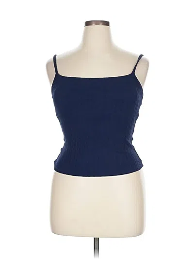 Pre-owned Polo Ralph Lauren Tank Top Blue Strapless Neckline Tops