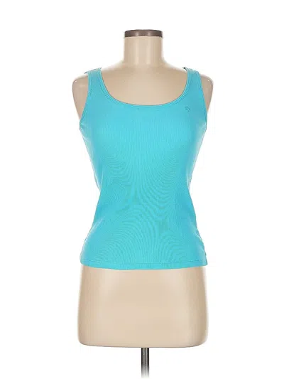Pre-owned Polo Ralph Lauren Tank Top Teal Strapless Neckline Tops In Blue