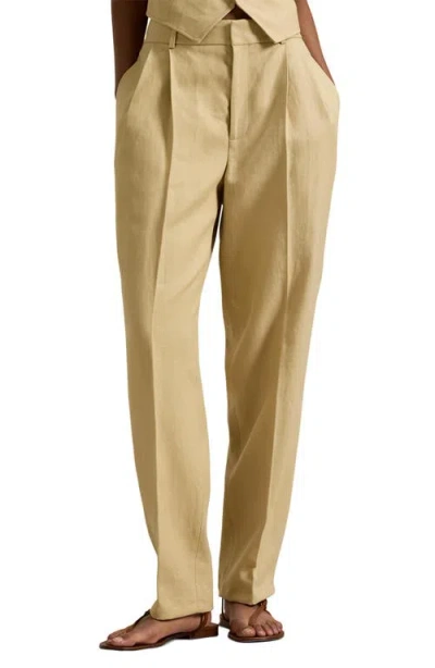 Polo Ralph Lauren Tapered Pleated Pants In Gray