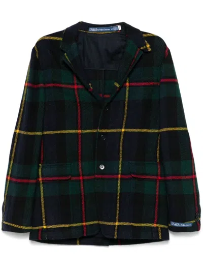 Polo Ralph Lauren Tartan Blazer In Blue