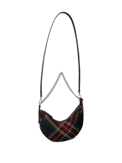 Polo Ralph Lauren Tartan Chain Crossbody Bag In Black