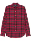 Polo Ralph Lauren Men's Big & Tall Brushed Oxford Workshirt In Red