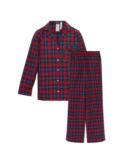 Polo Ralph Lauren Tartan Cotton Pajamas In Red