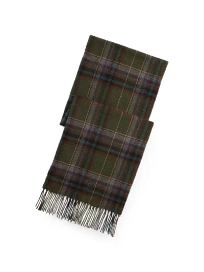 Polo Ralph Lauren Scottish Wool Scarf With Fringes In Multi