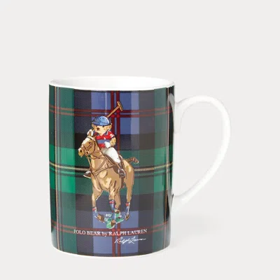 Polo Ralph Lauren Tartan Polo Bear Mug In Green Multi