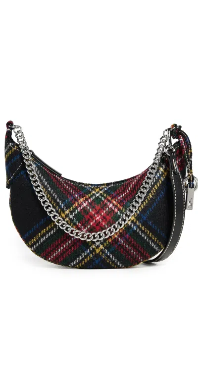 Polo Ralph Lauren Tartan Polo Id Mini Chain Crossbody Bag Red/black Multi