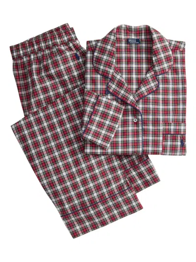 Polo Ralph Lauren Tartan Pyjama Set In Red