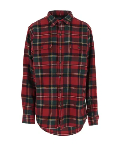 Polo Ralph Lauren Tartan Wool Shirt In Red