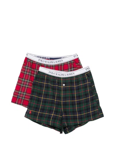 Polo Ralph Lauren Tartan-print Logo-waist Boxers (set Of Two) In Multi