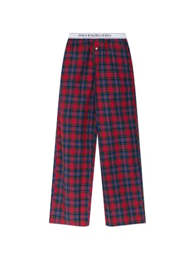 Polo Ralph Lauren Tartan-print Pyjama Bottoms In Black