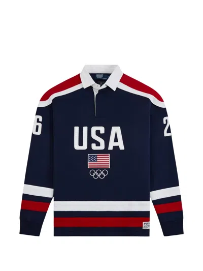 Polo Ralph Lauren Team Usa Rugby Sweatshirt In Blue