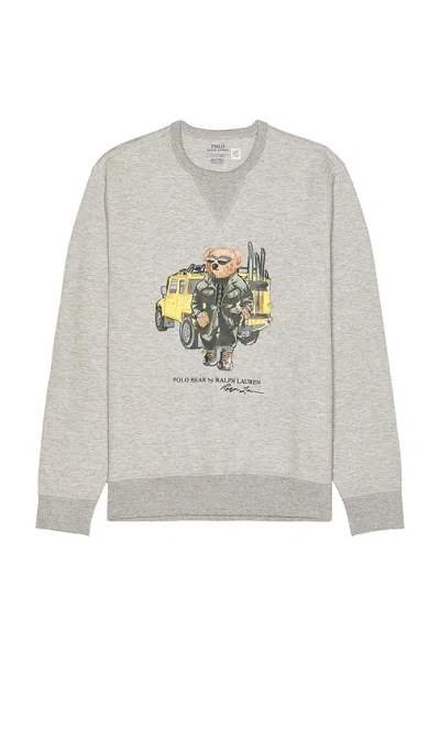 Polo Ralph Lauren Polo Bear Interlock Crewneck Sweatshirt In Grey