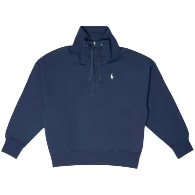 Pre-owned Polo Ralph Lauren Tech Half Zip Sweatshirt 'newport Navy' | Blue | Women's Size M