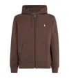 Polo Ralph Lauren Tech Knit Zip-up Hoodie In Brown