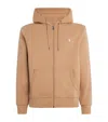 Polo Ralph Lauren Tech Knit Zip-up Hoodie In Brown