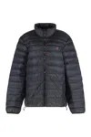 Polo Ralph Lauren Technical Fabric Down Jacket In Black