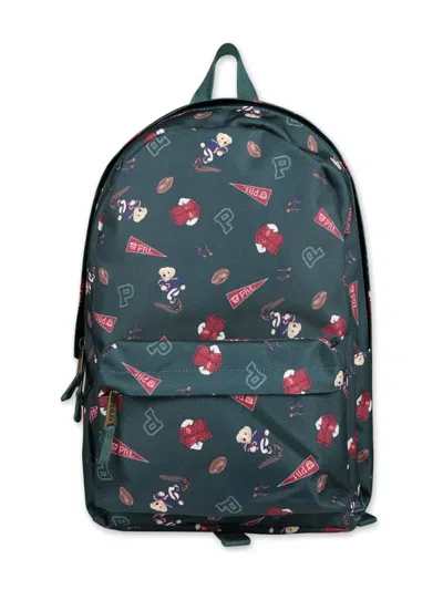 Polo Ralph Lauren Kids' Teddy Bear Cotton Backpack In Green