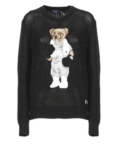 Polo Ralph Lauren Teddy Bear-embroidered Wool Sweater In Multi